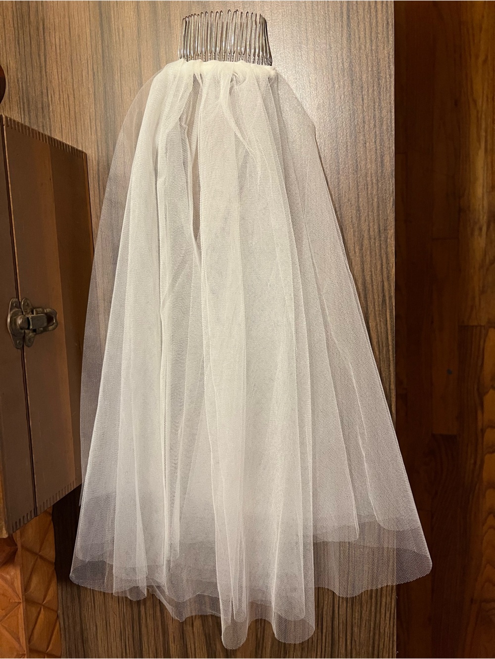 Ivory off white Bridal Tulle blusher veil brand new